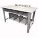 Non-ESD Standard Adjustable Height Packing Bench with Gray Frame and White Laminate Top, 36"D x 72"L